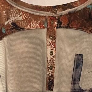 Multicolor Long Sleevep Henley Shirt